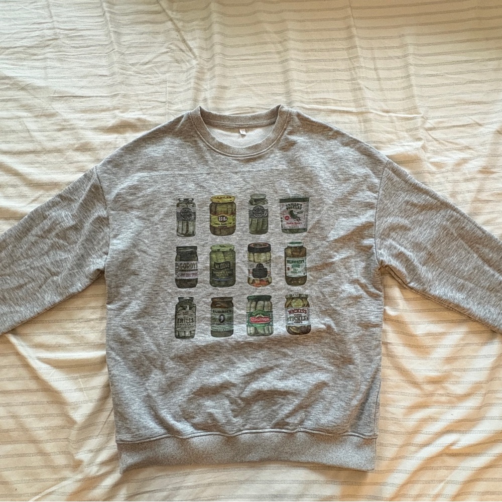 Pickle Sweatshirt, grey, unisex L